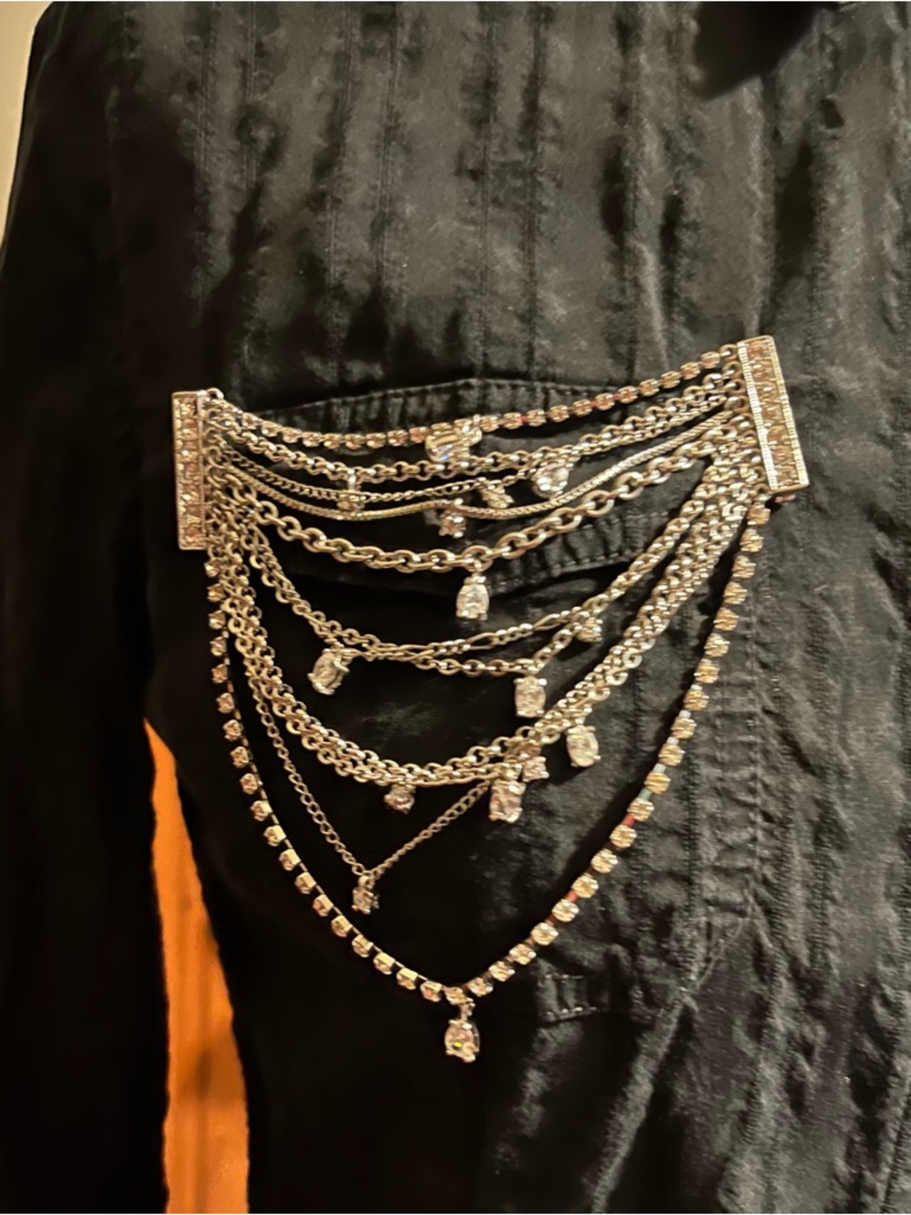 Crystal Drape Pin - Picture 3 of 8